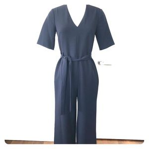 BANANA REPUBLIC. Navy Belted Jumpsuit